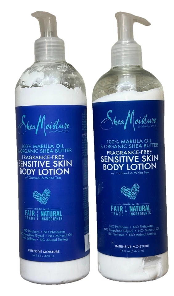 2X Shea Moisture Fragrance Free Sensitive Skin Body Lotion 16 fl oz DISCONTINUED - Image 1 of 4