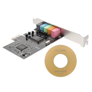 2pcs PCIe to 5.1 Internal Sound with Low Profile Bracket 5 Interfaces 6 Digital - Afbeelding 1 van 12