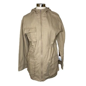 Asos Design Oversized Washed Hooded Parka with Cargo Pockets in Sand Women’s 4 - Picture 1 of 14