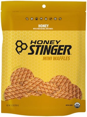 Mini gofres de miel orgánica Honey Stinger - Snack energético, bolsa resellable Foto 1 de 2