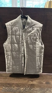 Chaleco acolchado Eddie Bauer 550 gris aislado cremallera completa cálido mediano para hombre - Imagen 1 de 4