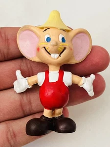 Figurina vintage Topo Gigio Fipla Portogallo da collezione in pvc rosso bianco rara - Foto 1 di 6