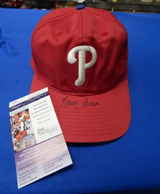 MLB LARRY BOWA PHILLIES AUTOGRAPHED ADJUSTABLE HAT ~ JSA COA - Image 1 of 4