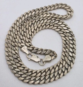 Sterling Silver 925 Italy Cuban Curb Link BSI Necklace 22" 51.4 Grams - Photo 1/7