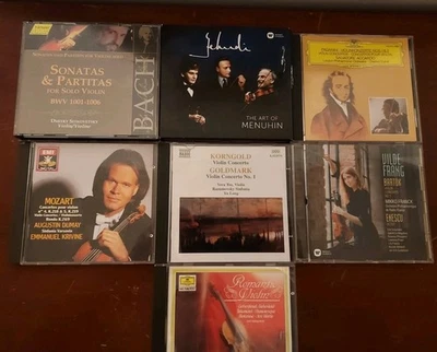 Classical Violin 10-CD Lot-Accardo,Menuhin,Dumay,Sitkovetsky,Frang,Tsu Etc VG+ - Image 1 of 4