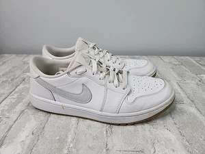 Nike Air Jordan 1 scarpe da golf basse bianche/gomma platino da uomo taglia 9,5 DD9315-111 - Foto 1 di 13