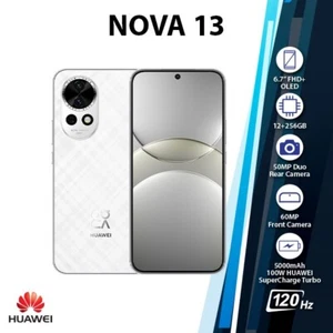 Telefon komórkowy Huawei Nova 13 Android (biały / 12GB + 256GB / Dual SIM / Odblokowany / nowy) - Zdjęcie 1 z 6