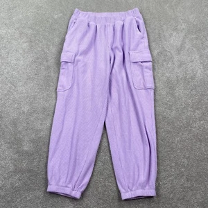 Aerie Activewear Ribbed Waffle Knit Cargo Jogger Pants Women's Size S Purple - Picture 1 of 10