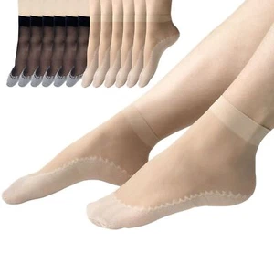 12 Pairs Nylon Socks for Women Sheer Ankle Socks w/Reinforced Bottom and Toe ... - Picture 1 of 7