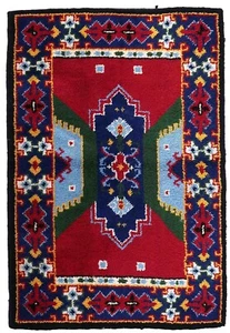 Alfombra anejo Francés Savonnerie hecho a mano 117cm x 174cm 1950s - 1C871 - Picture 1 of 10