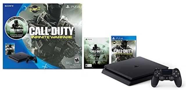 Sony PlayStation 4 PRO Glacier 1TB Gaming Console White with Call of Duty  Infinite Warfare BOLT AXTION Bundle Used