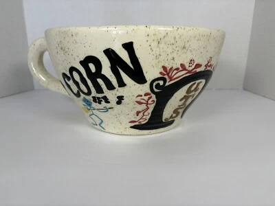 Taza gigante de colección tazón de bocadillos nueces astillas palomitas de maíz cerámica arte popular cerámica Holanda Foto 1 de 4