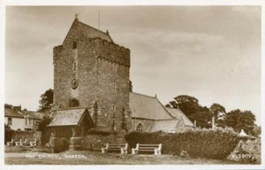REAL PHOTOGRAPHIC POSTCARD OF NEWTON CHURCH, (NEAR PORTHCAWL), GLAMORGAN, WALES - Picture 1 of 2
