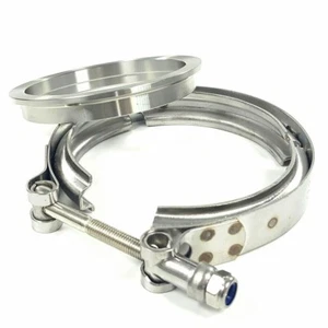 Abrazadera de brida de escape de banda V de acero inoxidable de 4" para Borg Warner S400 S400SXE S475 S480 - Imagen 1 de 4