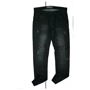 MERISH Herren Jeans Hose destroyed Slim Fit XL W36 L34 used look schwarz stretch - Bild 1 von 7