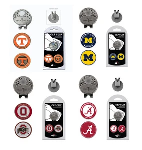 NCAA Team * Pick Your Team * Cap Clip with Golf Ball Markers - College Golf - Picture 1 of 27