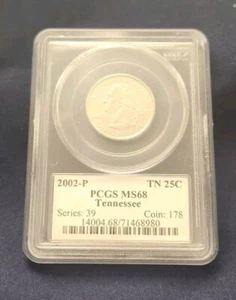 2002-P Washington Quarter 25 Tennessee PCGS MS68 - Picture 1 of 5