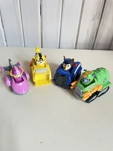 Paw Patrol Rescue Racer Bulldozer Recycle Chase Cruiser Sea Patrol Skye lot of 4 - Picture 1 of 10
