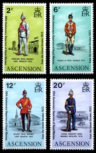 Ascension  1973 • Gb# 174-7/Sc# 173-6 • Royal Marines uniforms • cs MNH OG VF - Picture 1 of 1
