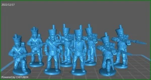 Belgische Jäger 1814-15 Gefecht - 8 Mini - 28 mm Waage - Bild 1 von 1