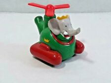 Vintage 1990 L. de Brunhoff  King Babar in Helicopter Arby's Toy ~ Ships FREE