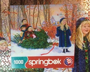 Springbock Yuletide Ride 1000 Teile Puzzle KOMPLETT Weihnachten Puzzle - Bild 1 von 2