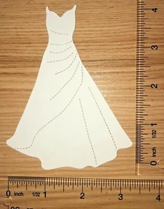 🩷10 DRESS BALL GOWN cardstock paper die cut embellishments - Picture 1 of 28