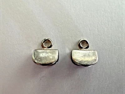 Sterling Ribbon Ends 6/7mm - Pair - Grace Lampwork Beads - #IT-END - Image 1 of 4