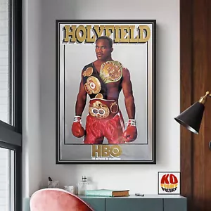 EVANDER HOLYFIELD : Original HBO Promotional Boxing Fight Poster AUCT - Picture 1 of 19