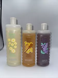 3 Avon Bubble Bath 1 24oz & 2-16 Oz Honey & Vit E, French Lilac Sensitive New - Picture 1 of 6