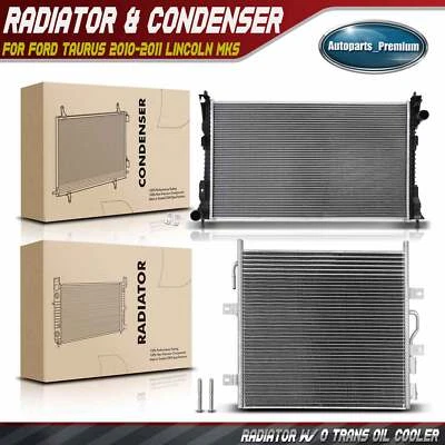 Radiator & AC Condenser Cooling Kit for Ford Taurus 2010-2011 Lincoln MKS 10-16 - Image 1 of 4