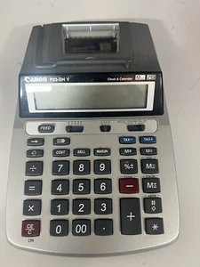 Canon P23-DH V 2-Color Mini Desktop 12 Digit Printing Calculator PREOWNED - Picture 1 of 4