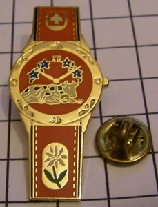 RELOJ SUIZO TRADICIONAL EDELWEISS ÉTNICO la VACA LE 500 vintage pin insignia Z4X - Imagen 1 de 2