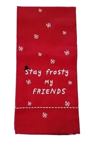New ~ Hallmark ~ Stay Frosty My Friends ~ Christmas Holiday Dish Hand Towel - Picture 1 of 7