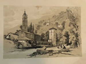 Lombardia "BELLANO" James Duffield (1798-1863) LITOGRAFIA - Picture 1 of 8
