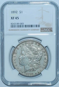 1892 NGC XF45 Morgan Silver Dollar - Picture 1 of 2