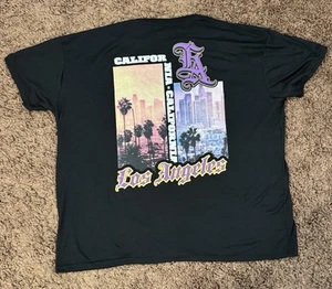 Men’s Launder Los Angeles Tee 3XL – Black Short Sleeve Graphic T-Shirt RN#14675 - Picture 1 of 8