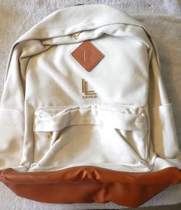 Neu ohne Etikett Loulu Rucksack weiß Canvas - Bild 1 von 4