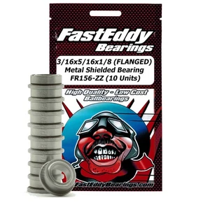 3/16x5/16x1/8 FLANGED Metal Shielded Bearing FR156-ZZ 10 Units - Picture 1 of 1