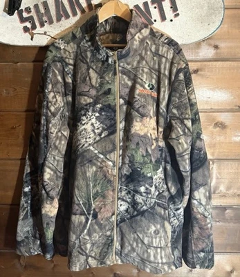 Mossy Oak Camo fleece zip up jacket Outdoor Hunting Camping - Image 1 of 4