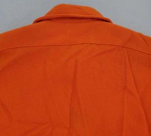 VTG Browning Hunting Shirt Mens 16 Neck Medium Blaze Orange Wool USA 1970s FLAW - Picture 1 of 22
