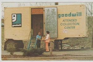 GOODWILL ATTENDED COLLECTION CENTERS VINTAGE POSTCARD POSTED 2R10 - Picture 1 of 2