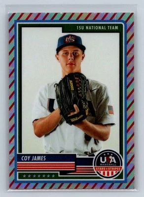 Coy James 2023 Panini Stars & Stripes USA Baseball Stripes Refractor #31 - Image 1 of 2