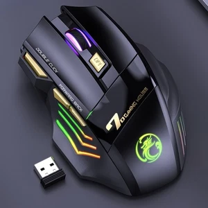 iMICE GW-X7 2.4G+Bluetooth Dual Mode 7-button Silent Rechargeable Wireless Gamin - Afbeelding 1 van 10