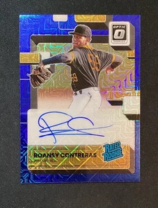 2022 Panini Donruss Optic Blue Mojo Prizm /99 Roansy Contreras #RRS-RC Auto RC - Picture 1 of 4