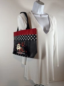 Disney Parks Exclusive ~ Minnie Mouse Red Bow Bag Tote Purse - Picture 1 of 9