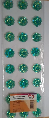 1 Bogen Kristallkunst Schmuckstein "Blüte 2, türkis irisierend" Jittenmeier - Bild 1 von 2