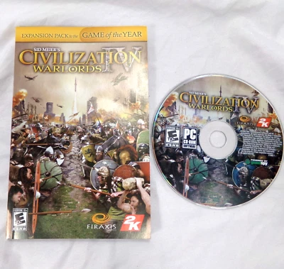 Sid Meier's Civilization IV Warlords Expansion Pack PC CD ROM & Manual - Image 1 of 3
