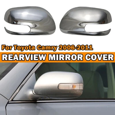 For Toyota Camry 2006-2011 Pair ABS Chrome Side Rearview Mirror Cover Trim Caps - image 1 of 4