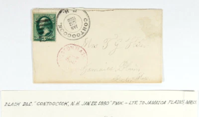 Contoocook, NH. 1880 DCDS ties 3c on cover, Boston, MA receiver to Jamaica Plain - Image 1 of 2
